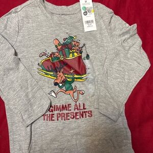 Carter's Gray Holiday Reindeer Shirt